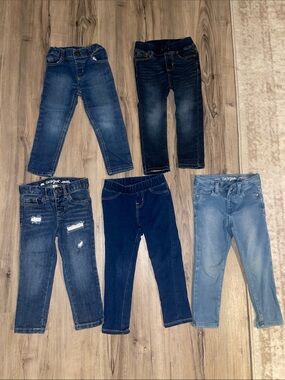 3T Toddler Girl’s Blue Denim Jeans Bundle - Assorted Blue Washes EUC